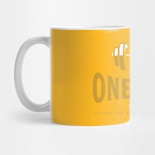 one hand fitness work, outdoor workout Mug